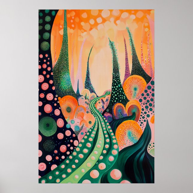 Póster Paisaje Cosmico Surrealista de 1824 (Frente)