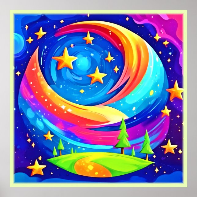 Póster Paisaje Cósmico: Una aventura celeste (Frente)