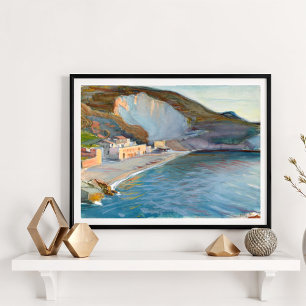 Póster Paisaje costero de la región de Nápoles, M. Enckel