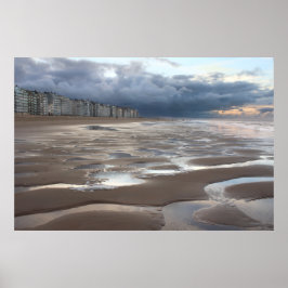 Póster Paisaje costero surrealista en Bélgica