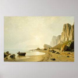 Póster Paisaje costero vintage del Ártico