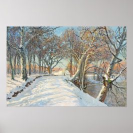 Póster Paisaje Cubierto de Nieve, Viggo Langer