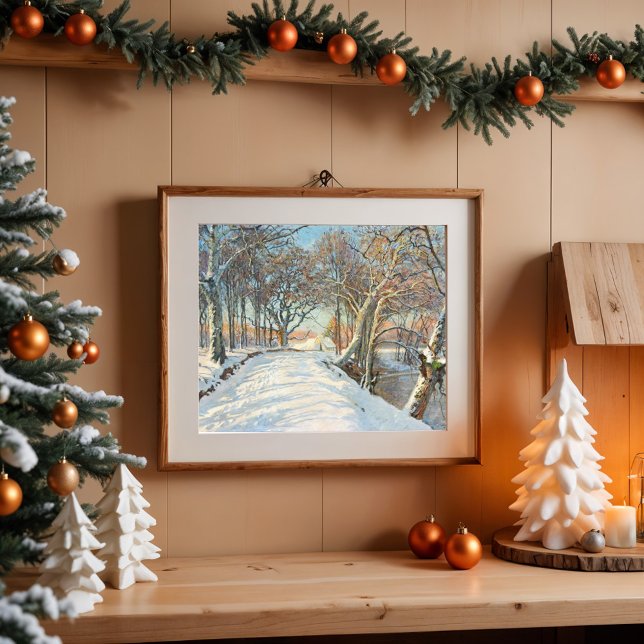 Póster Paisaje cubierto de nieve, Viggo Langer (Subido por el creador)