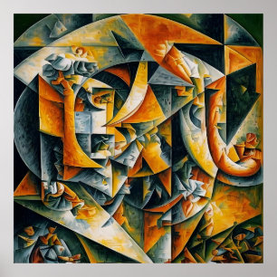 Póster paisaje cubista 2