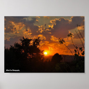 Póster Paisaje de Amanecer