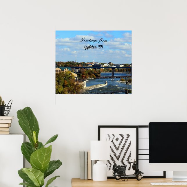 Póster paisaje de Appleton, Wisconsin (Oficina en casa)