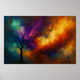 Póster Paisaje de Asenso de las Brasas