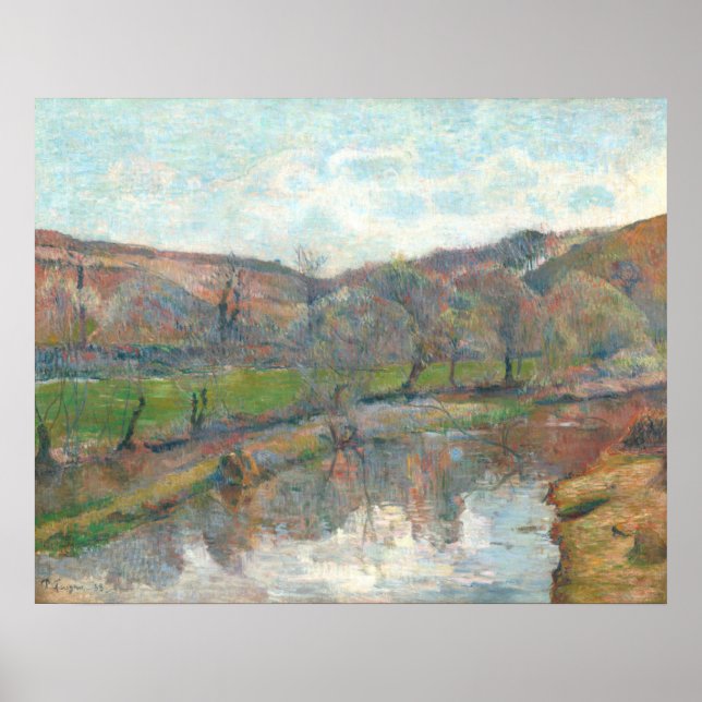 Póster Paisaje de Bretaña - Bella Artes Paul Gauguin (Frente)