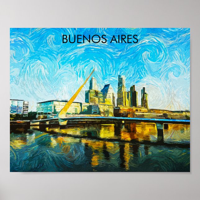 Póster Paisaje de Buenos Aires Argentina (Frente)
