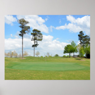 Póster Paisaje de campo de golf