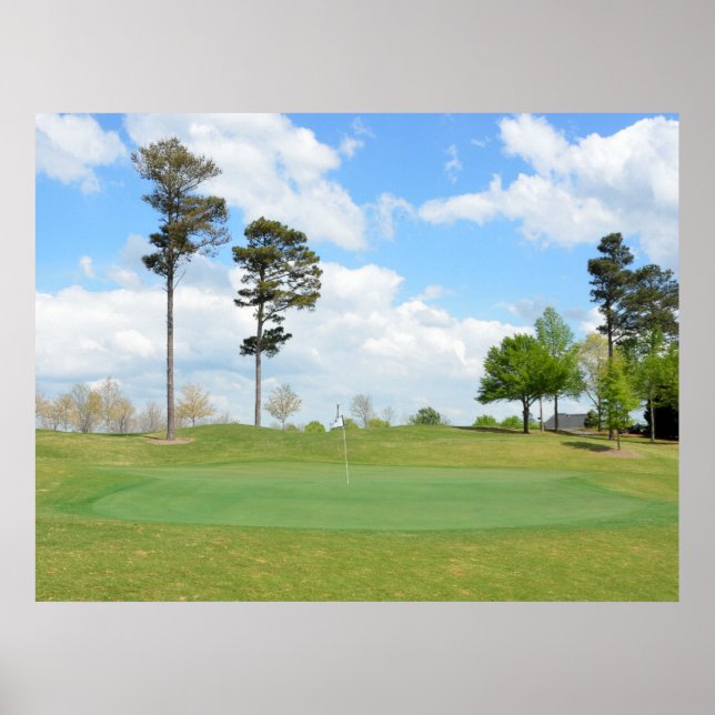 Póster Paisaje de campo de golf (Frente)