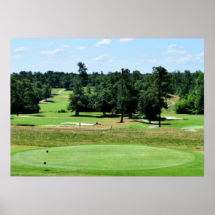 Póster paisaje de campo de golf