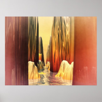 Póster Paisaje de cañones surrealista
