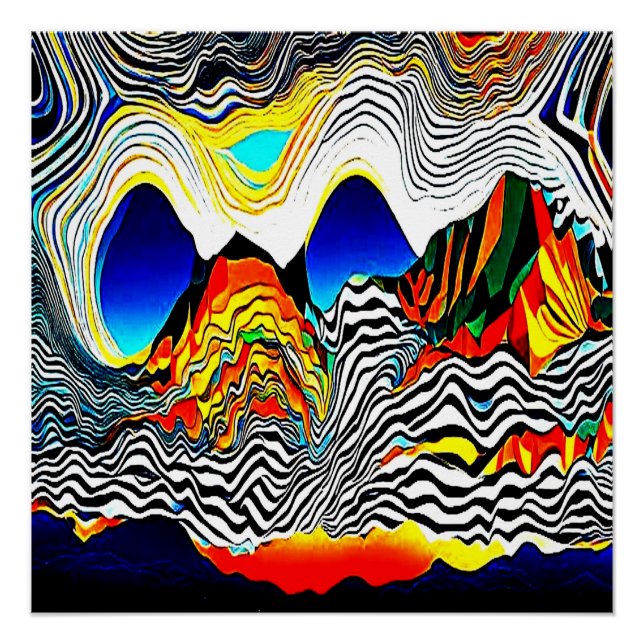 Póster Paisaje de cebra (Anverso)