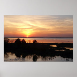 Póster Paisaje de Chincoteague Sunset II Virginia