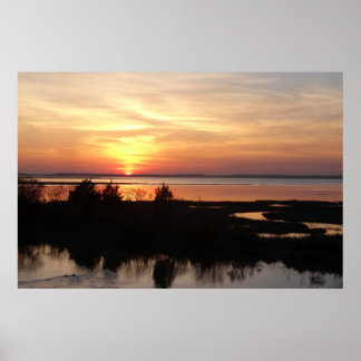Póster Paisaje de Chincoteague Sunset II Virginia