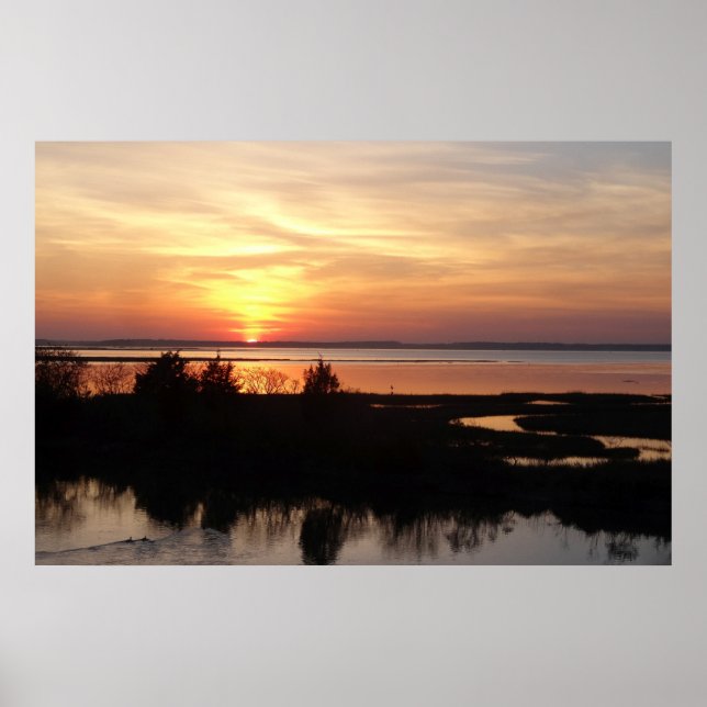 Póster Paisaje de Chincoteague Sunset II Virginia (Frente)