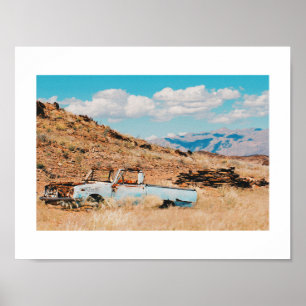 Póster Paisaje de coches abandonados Namibia Poster de Sa