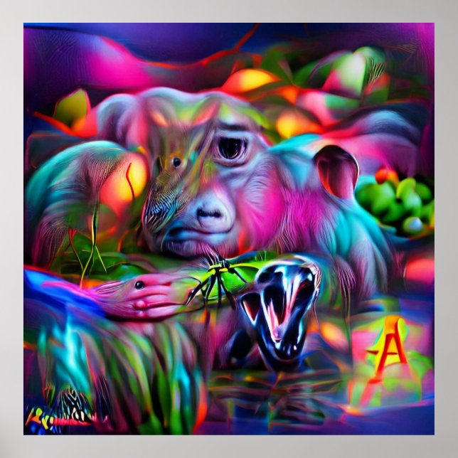 Póster Paisaje de ensueño vivo: Agrizoofobia (Frente)