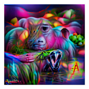 Póster Paisaje de ensueño vivo: Agrizoofobia
