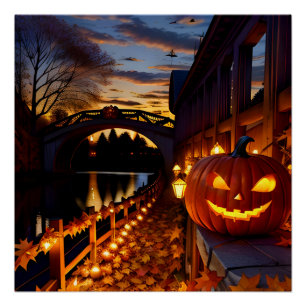 Póster Paisaje de Halloween Cuatro