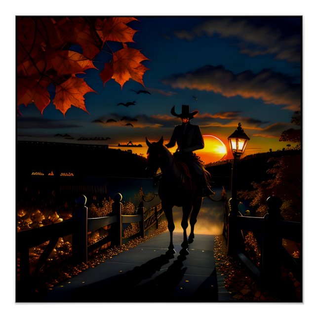 Póster Paisaje de Halloween Siete (Anverso)