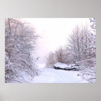 Póster Paisaje de invierno