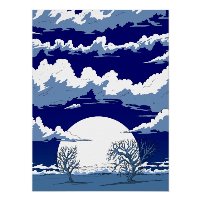Póster Paisaje de invierno (Anverso)