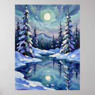 Póster Paisaje de invierno