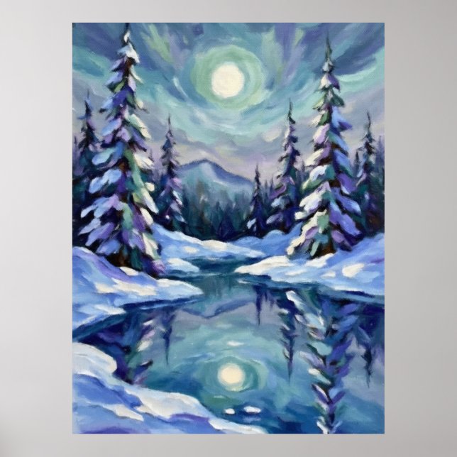 Póster Paisaje de invierno (Frente)