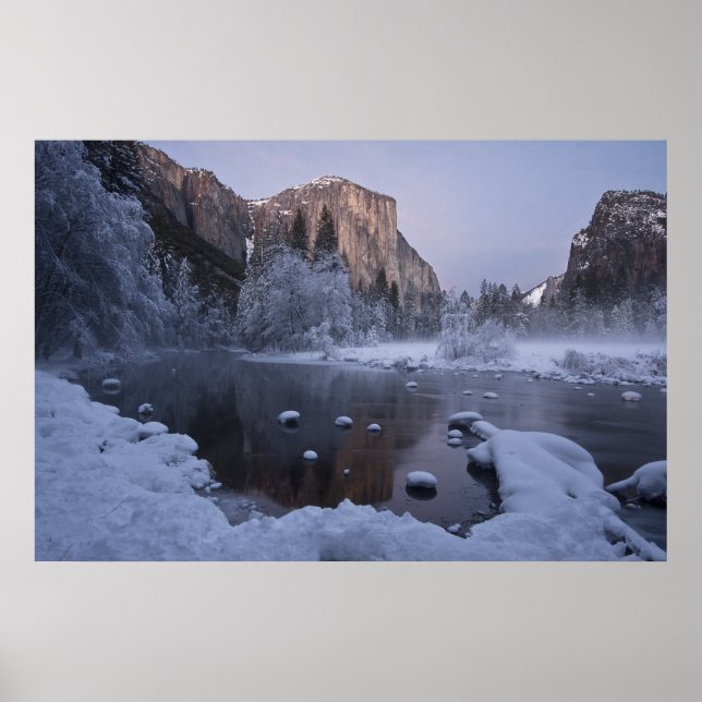 Póster Paisaje de invierno yosemite (Frente)