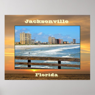 Póster paisaje de Jacksonville, Florida