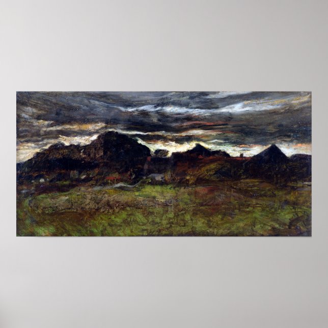 Póster Paisaje de Joseph Frank Currier cerca de Dachau (Frente)