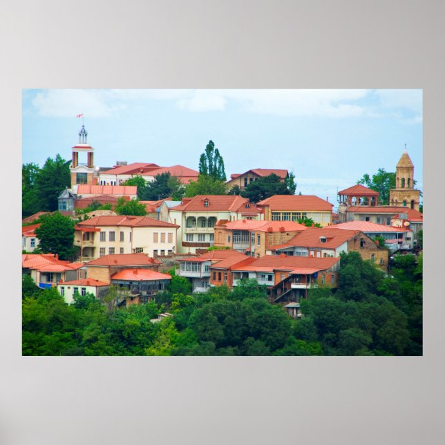 Póster Paisaje de la ciudad de Georgia (Frente)