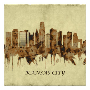 Póster Paisaje de la ciudad de Kansas
