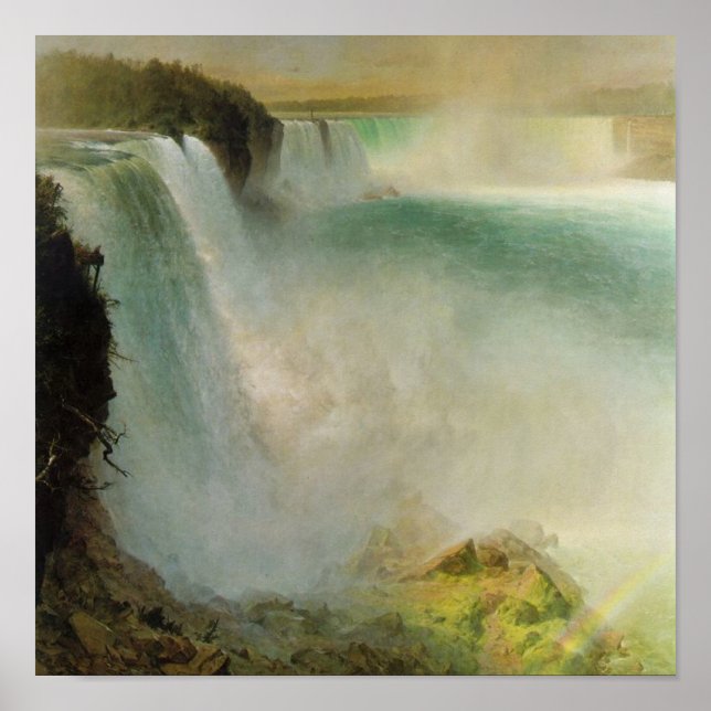 Póster Paisaje de la iglesia de Friedrich (Frente)