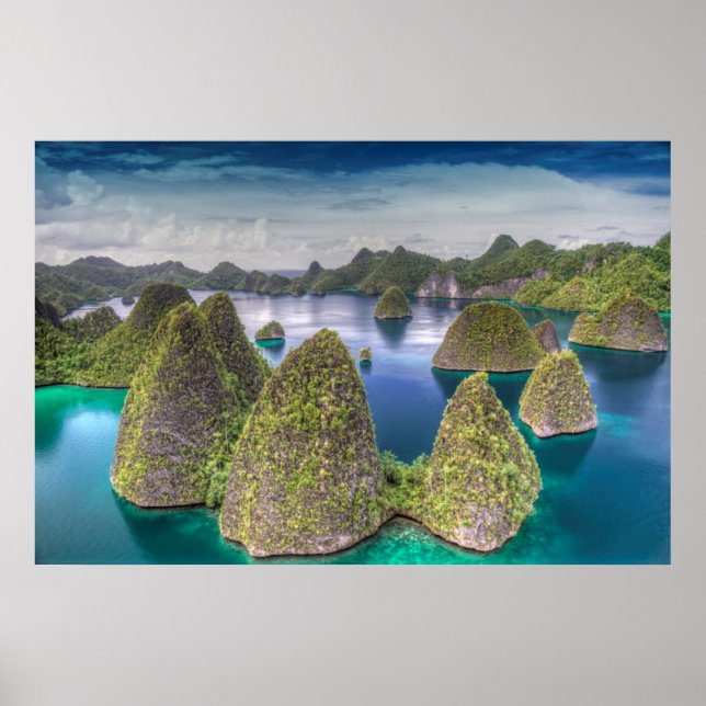 Póster Paisaje de la isla Wayag, Indonesia (Frente)