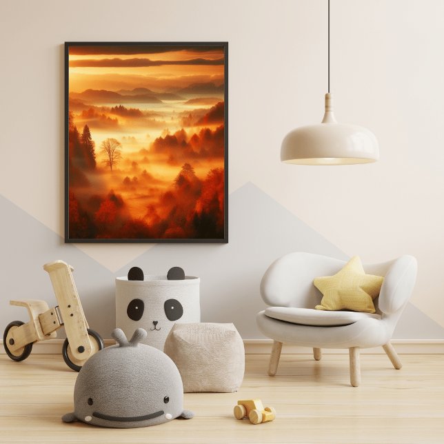 Póster "Paisaje de la jungla aérea Árboles rojos y mar de (Subido por el creador)