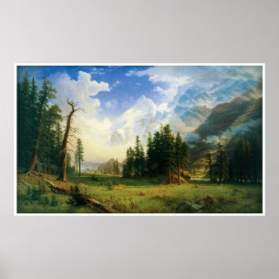 Póster Paisaje de la montaña de Albert Bierstadt