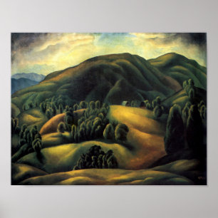 Póster Paisaje de la montaña de Karlo Mijic