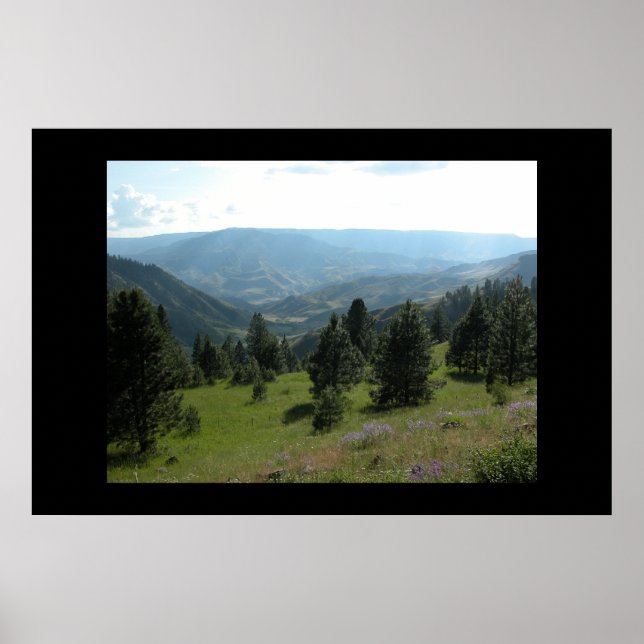 Póster Paisaje de la montaña Idaho (Frente)