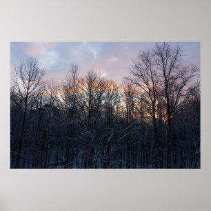 Póster Paisaje de la Naturaleza del Sol Invierno I Pastel