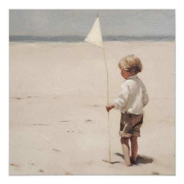 Póster Paisaje de la playa de Coastal Boy (Anverso)