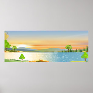Póster Paisaje de la primavera natural