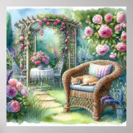 Póster Paisaje de la retirada de los jardines 4