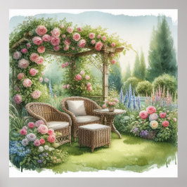 Póster Paisaje de la retirada de los jardines 6