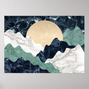 Póster Paisaje de las Montañas de Marble