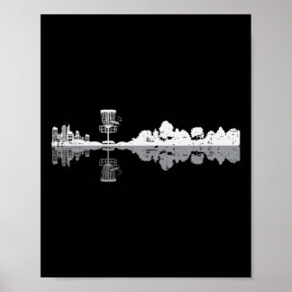 Póster Paisaje de los Árboles de Golf Frisbee Golfer Frol