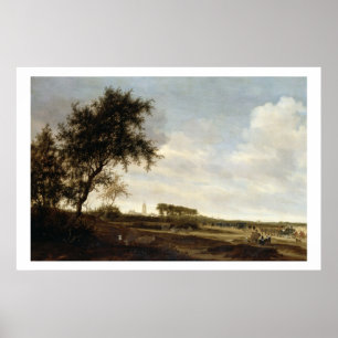Póster Paisaje de madera (aceite en el panel)