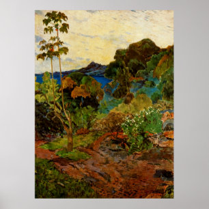 Póster Paisaje de Martinica de Paul Gauguin (1887)